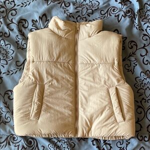 Cozy Lightweight Cream Puffer Vest